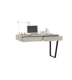 Стол письменный (с ящиками) Графит/Баттл рок Порто ТД-393.15.02