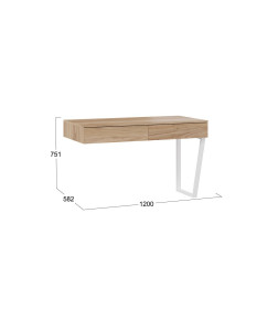 Стол письменный (с ящиками) Белый/Яблоня Беллуно Порто ТД-393.15.02