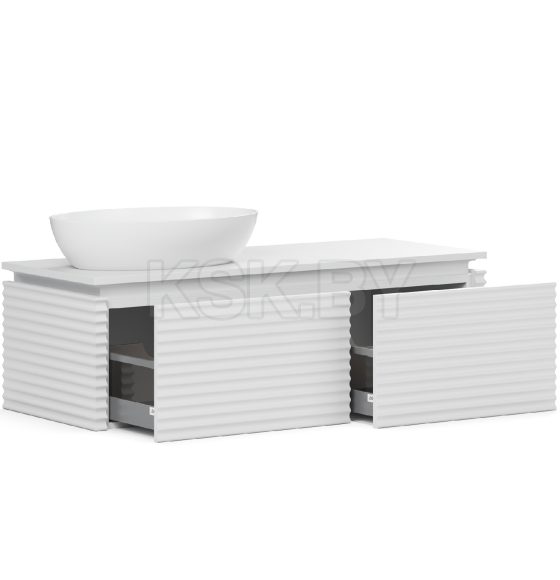 Тумба под умывальник Belux Дубай НП 128 Белый матовый