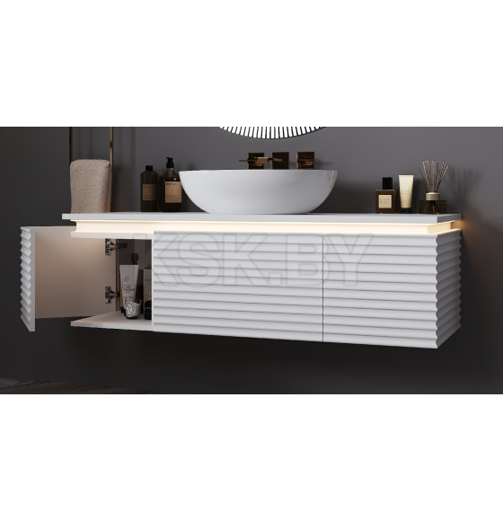 Тумба под умывальник Belux Дубай НП 132 Белый матовый