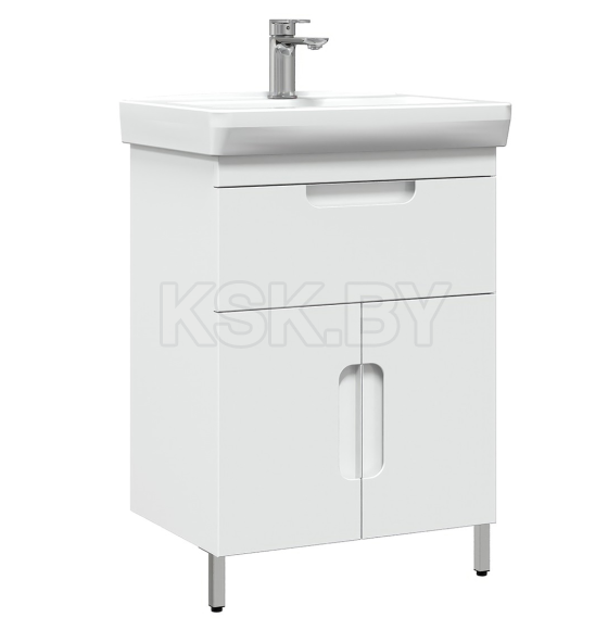 Тумба под умывальник Belux Мадейра Н 55-01, Белый глянцевый