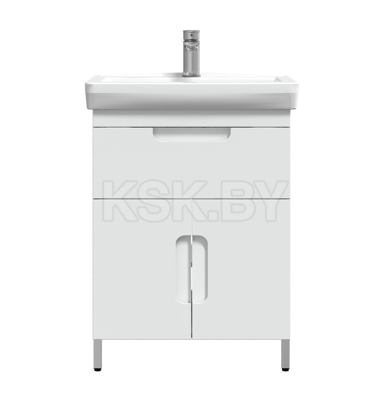 Тумба под умывальник Belux Мадейра Н 55-01, Белый глянцевый