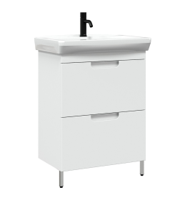 Тумба под умывальник Belux Мадейра Н 55-02, Белый глянцевый