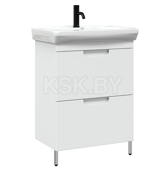 Тумба под умывальник Belux Мадейра Н 55-02, Белый глянцевый