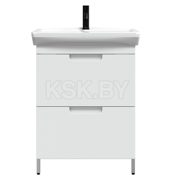 Тумба под умывальник Belux Мадейра Н 55-02, Белый глянцевый