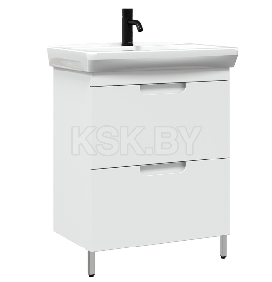 Тумба под умывальник Belux Мадейра Н 65-02, Белый глянцевый