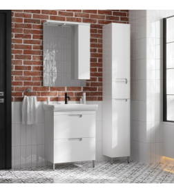 Тумба под умывальник Belux Мадейра Н 65-02, Белый глянцевый