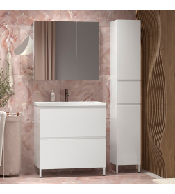 Тумба под умывальник Belux Минск Н 70-02, Белый глянцевый