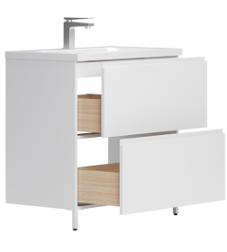 Тумба под умывальник Belux Минск Н 80-02, Белый глянцевый