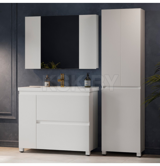 Шкаф Belux Неаполь П 50 К, Белый глянцевый