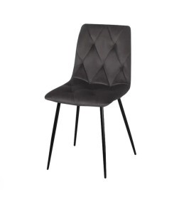 Стул "Регги" каркас Муар черный, велюр (DREAM Grafit (графит)), СРП-066