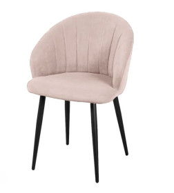 Стул "Моника" каркас Муар черный, велюр (Dream bone (кремовый)), СРП-050