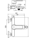 Смеситель для ванны РМС РМС-Л3-009Е (SL118-140P) 