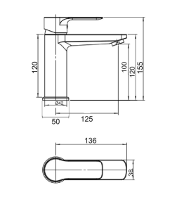 Смеситель для умывальника РМС РМС-Л3-001Г