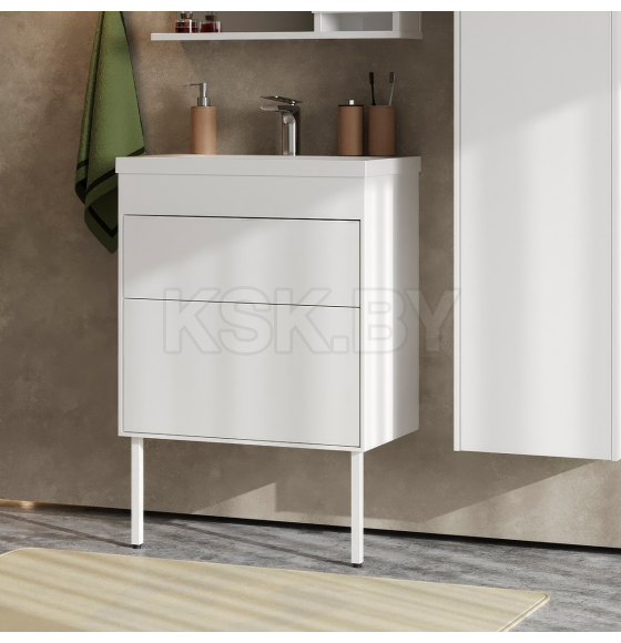 Тумба под умывальник Belux Порто Н 50-02 Белый глянцевый 