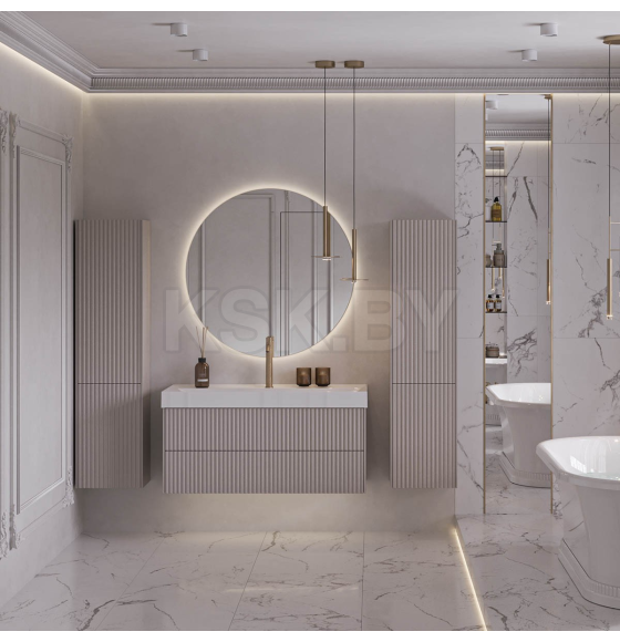 Шкаф Belux Сиртаки ПН 40, Светлый Миндаль матовый 