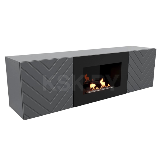 Тумба с биокамином Firelight BFP/P-1400V графит (НС-1595748) 