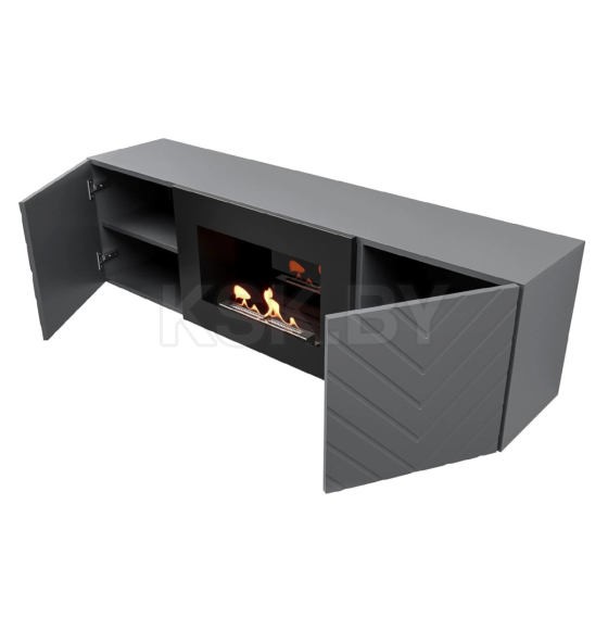 Тумба с биокамином Firelight BFP/P-1400V графит (НС-1595748) 