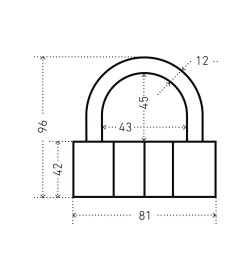 Замок навесной АЛЛЮР  ВС2-21С  d12мм