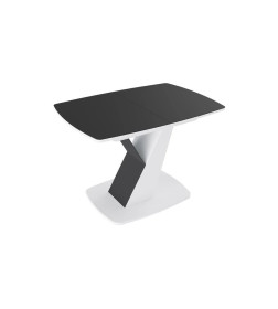 Стол обеденный Тип 1 (Белый/Стекло матовое черный графит) Гарда