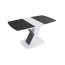 Стол обеденный Тип 1 (Белый/Стекло матовое черный графит) Гарда (196694) 