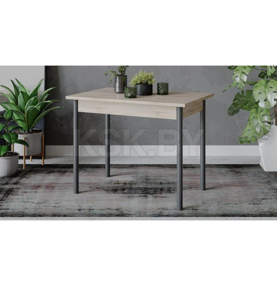 Стол с опорой d40 (Черный муар/Дуб Сонома) Родос Тип 1 (174926) 