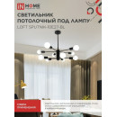 Светильник потолочный под лампу LOFT SPUTNIK-10E27-BL 10хЕ27 черный IN HOME (4690612062723) 