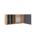 Шкаф навесной Дуб Золотистый / Графит Лойс 88  (00171759_157) 