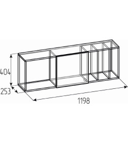 Шкаф навесной Дуб Золотистый / Графит Лойс 88 