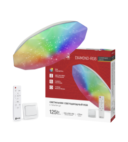 Светильник светодиодный COMFORT DIAMOND-RGB 125Вт 230В 3000-6500K 10000Лм 500x105мм с пультом ДУ IN HOME