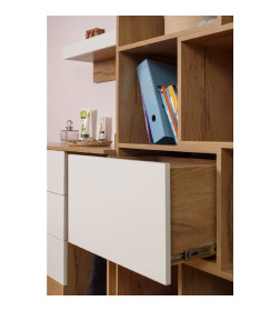 Стеллаж-трансформер Дуб Золотистый-Белый Лойс 95 