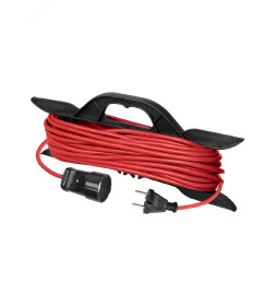 Удлинитель-шнур силовой на рамке 20 м, б/з, ПВС, 1300 Вт (красный) TDM Народный У-11001 SQ1307-9002