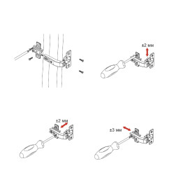 Петля 90* с креплением h=2 без еврошурупа, AKS