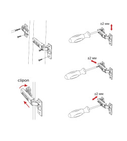 Петля гидравлическая накладная 09 с самодовод, + clipon, AKS