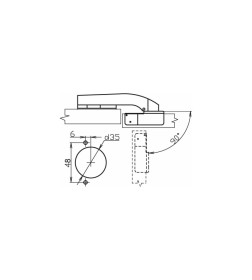 Петля угловая 90 градусов Slide-on Starfix 
