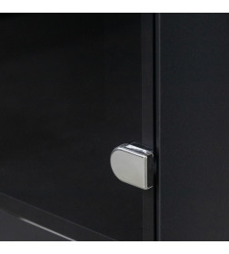 Петля для стекла 09 + крепление h=0+загл.овал., без еврошурупа,хром