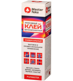 Клей MasterTeks ProfiMaster эпоксидный двухкомпонентный универсальный, 140 г