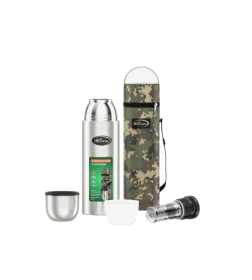 Термос БИОСТАЛЬ-ОХОТА NBP-Z 1,0 л ситечко, термочехол