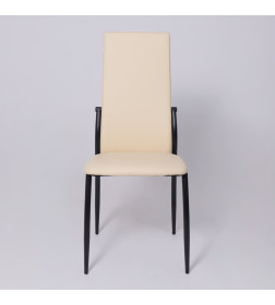 Стул DENVER, экокожа, бежевый TP12/черный