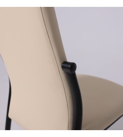 Стул DENVER, экокожа, бежевый TP12/черный