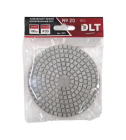 Алмазный гибкий шлифовальный круг DLT №20, #30, 100мм.