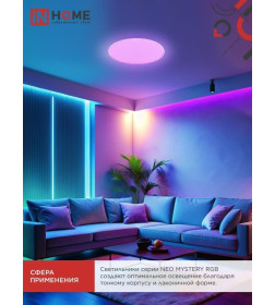 Светильник светодиодный NEO MYSTERY-125RGB-WH 125Вт 230В 3000-6500K 10000Лм 465x70мм пульт ДУ белый IN HOME