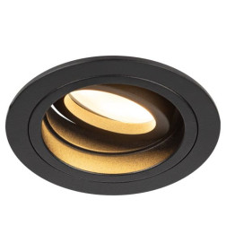 Светильник алюминиевый встраиваемый MR16/GU5.3 черный ЭРА KL84 BK  