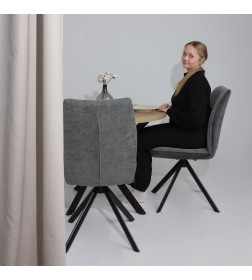 Стул SMART-R 360, g22 GRAPHITE шенилл LUX - d10 HEMATITE LUX\черный