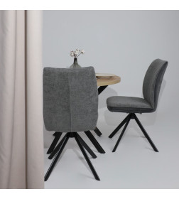 Стул SMART-R 360, g22 GRAPHITE шенилл LUX - d10 HEMATITE LUX\черный