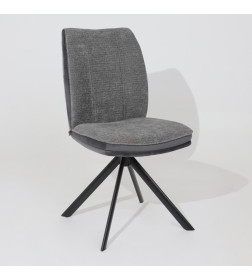 Стул SMART-R 360, g22 GRAPHITE шенилл LUX - d10 HEMATITE LUX\черный