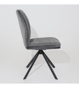 Стул SMART-R 360, g22 GRAPHITE шенилл LUX - d10 HEMATITE LUX\черный