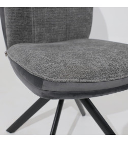 Стул SMART-R 360, g22 GRAPHITE шенилл LUX - d10 HEMATITE LUX\черный