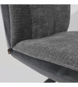 Стул SMART-R 360, g22 GRAPHITE шенилл LUX - d10 HEMATITE LUX\черный