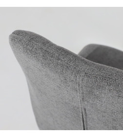 Стул SMART-R 360, g22 GRAPHITE шенилл LUX - d10 HEMATITE LUX\черный